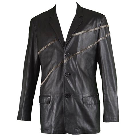 versace leather jacket mens price|gianni Versace vice style jacket.